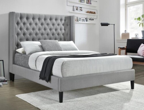Button Tufted Upholstered Bed