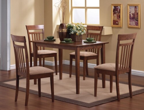 5pc Dining Set with Table and 4 Side Chairs